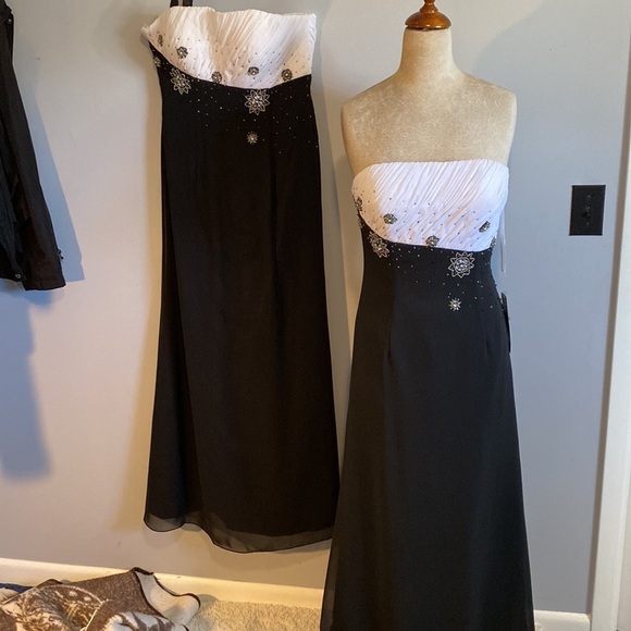 NWT SALLY USA THE SALLY DRESS,STRAPLESSOR 1 STRAP, BEADED BUST, beautiful SZ6/8 - Picture 2 of 16